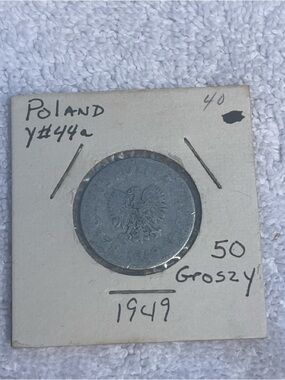 Poland 50 Groszy Coin (1949) - Silver Gray